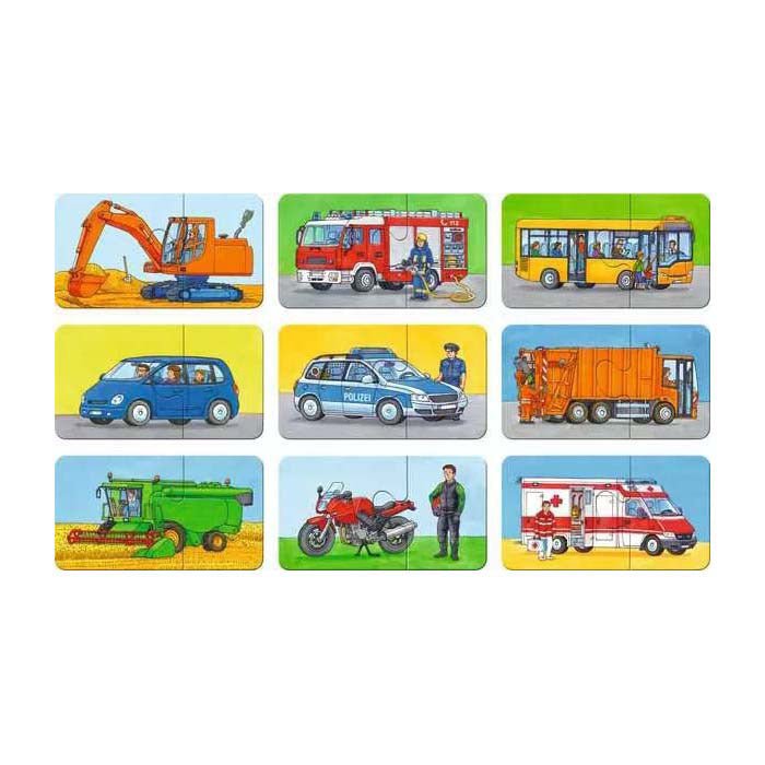 Ravensburger - Специални превозни средства пъзел 9x2 бр.