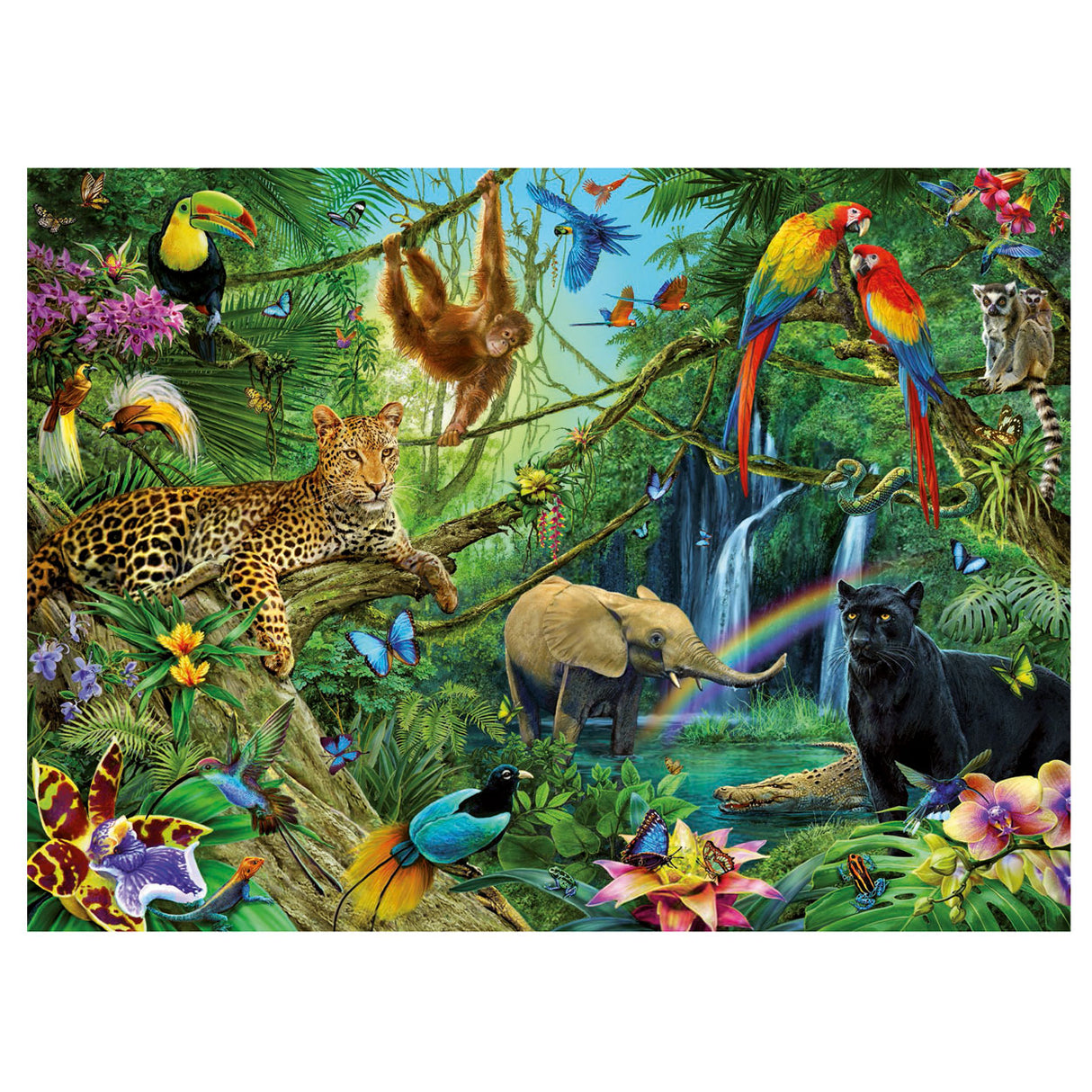 Ravensburger eläimet viidakossa, 200 kpl. xxl