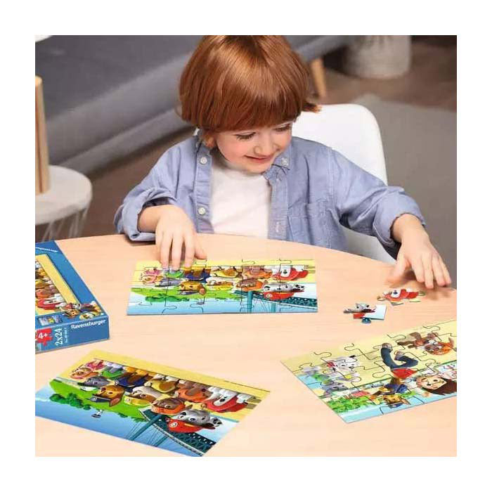 Ravensburger puzzle 2x24pc brave dog