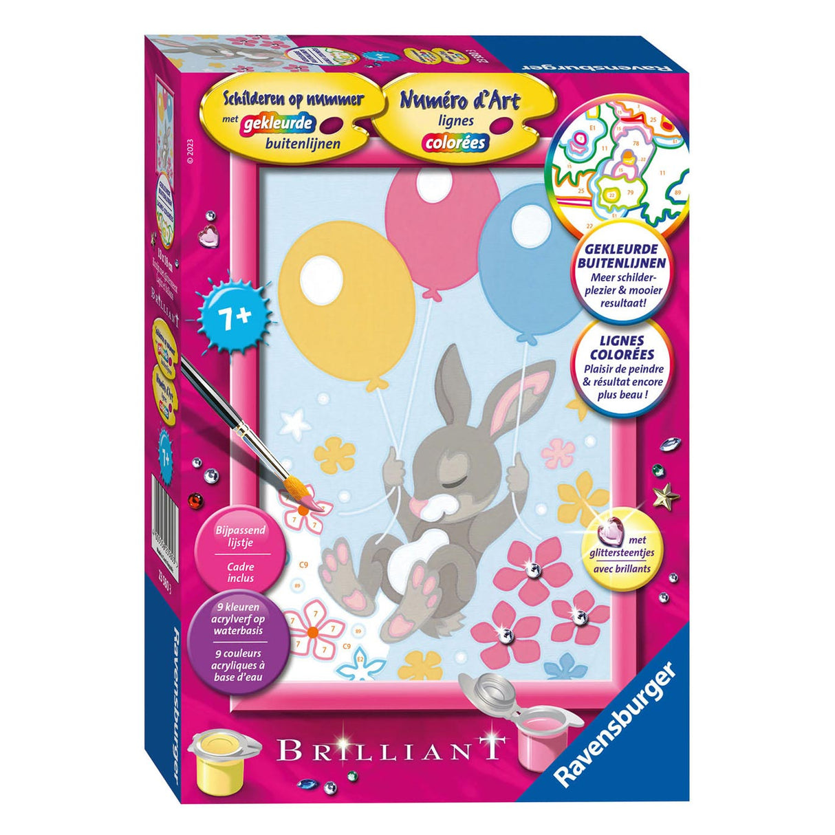 Ravensburger Painting by number rabbit with glitter