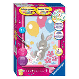 Ravensburger Painting by number rabbit with glitter