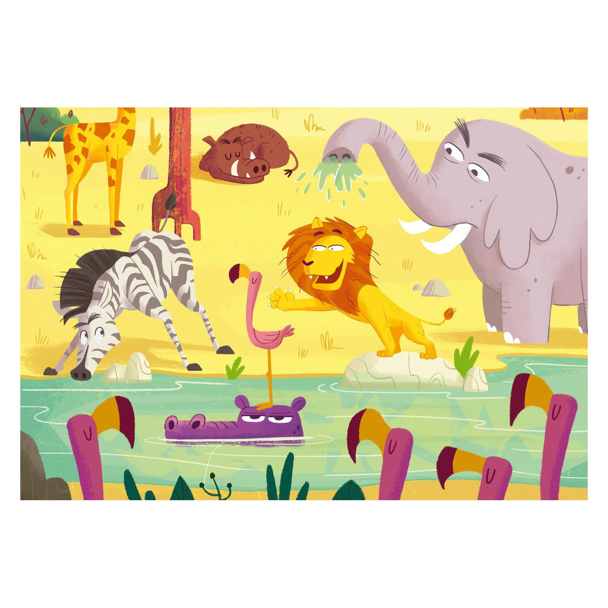 Ravensburger - Puzzle - Safari Time 2x24 pieces