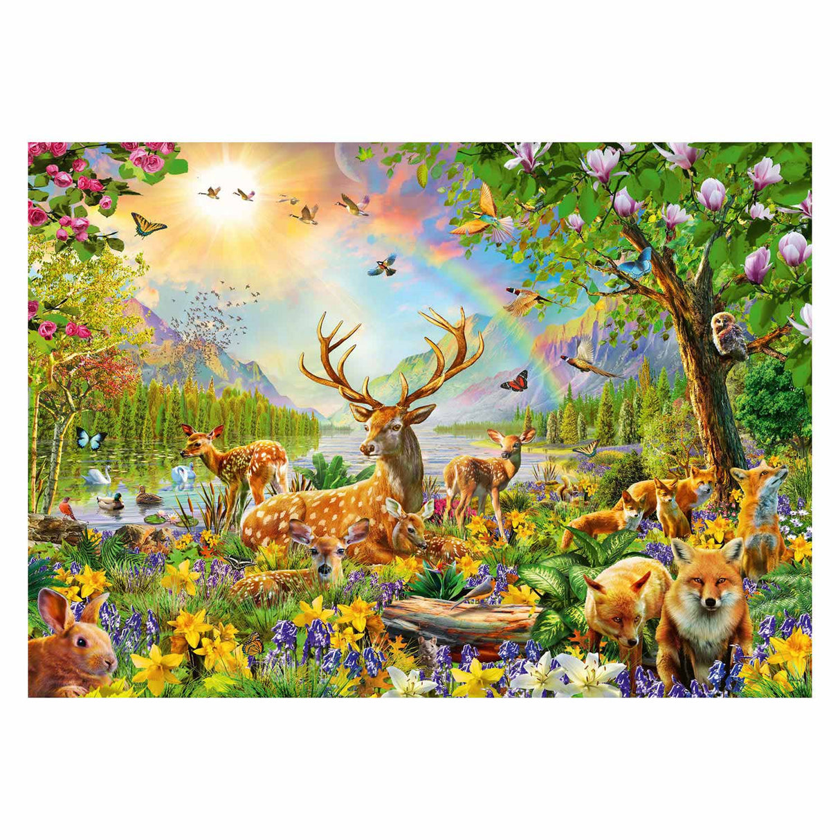 Ravensburger - Puzzle Beautiful Deer Family 200 stykker XXL
