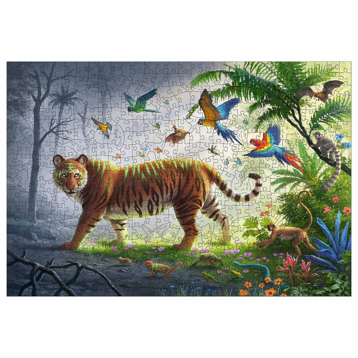 Ravensburger wooden puzzle tiger in the jungle, 500st.