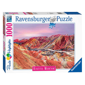 Ravensburger rainbow mountains puzzle, China, 1000 pcs.