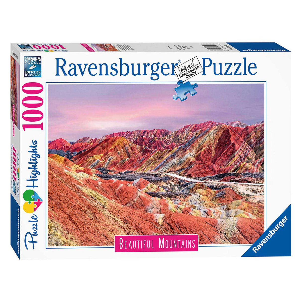 Ravensburger pussel regnbågsberg, Kina, 1000 st.