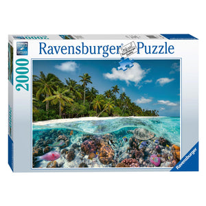 Ravensburger Puzzel en Tauchen an de Malediven, 2000 Stéck.