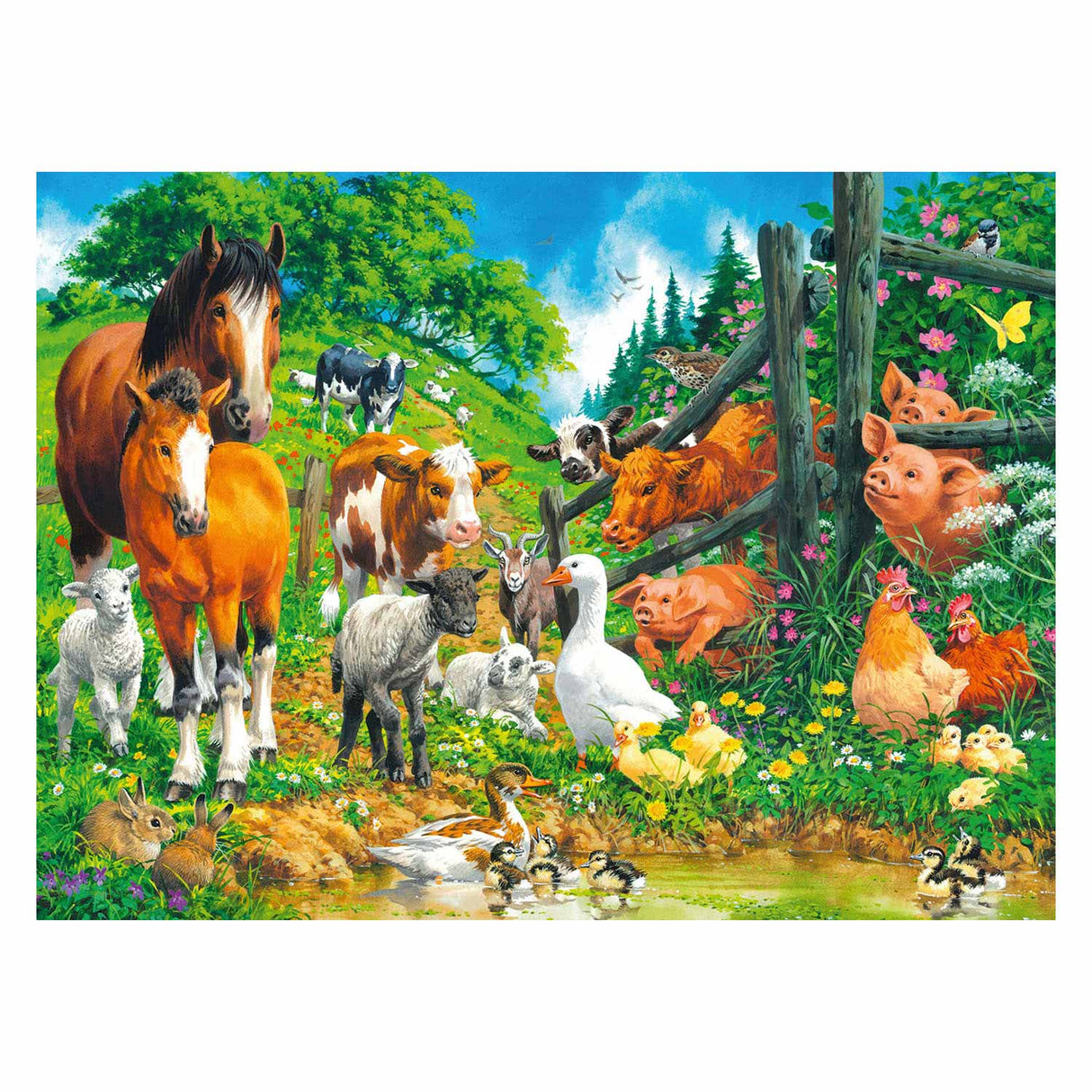 Ravensburger - Puzzle Animal spotkanie 100st. Xxl