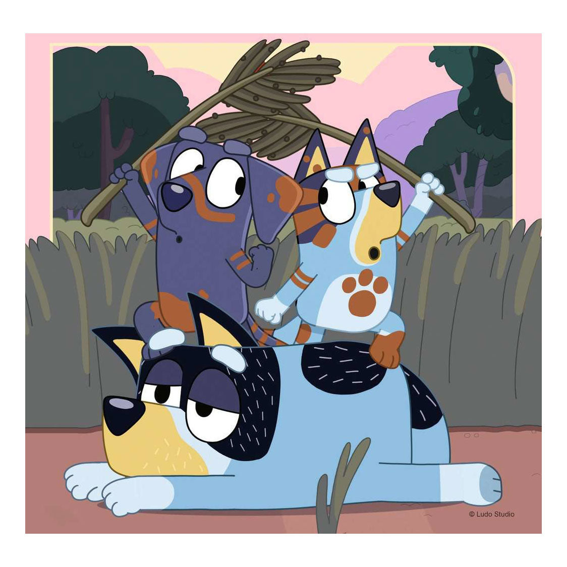 RAVENSBURGER - Le avventure di Bluey Leg Puzzle 3x49st.