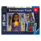 Ravensburger Disney wënschen dem Puzzzel, 3x49st.