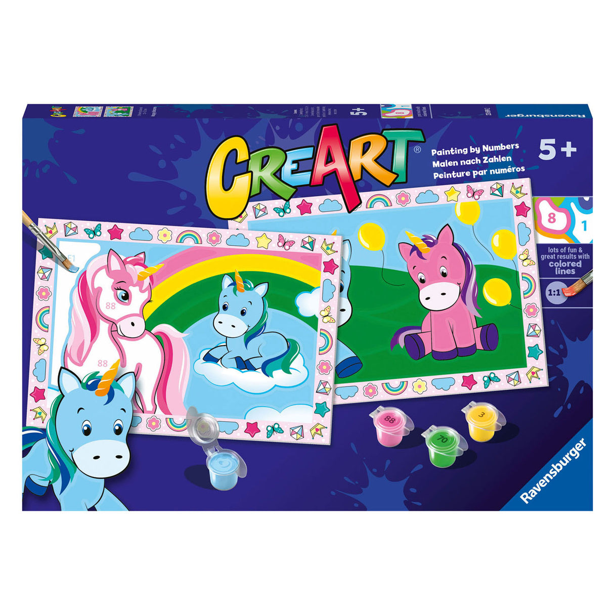 Ravensburger Creart malování na číslo - Blije Unicorns