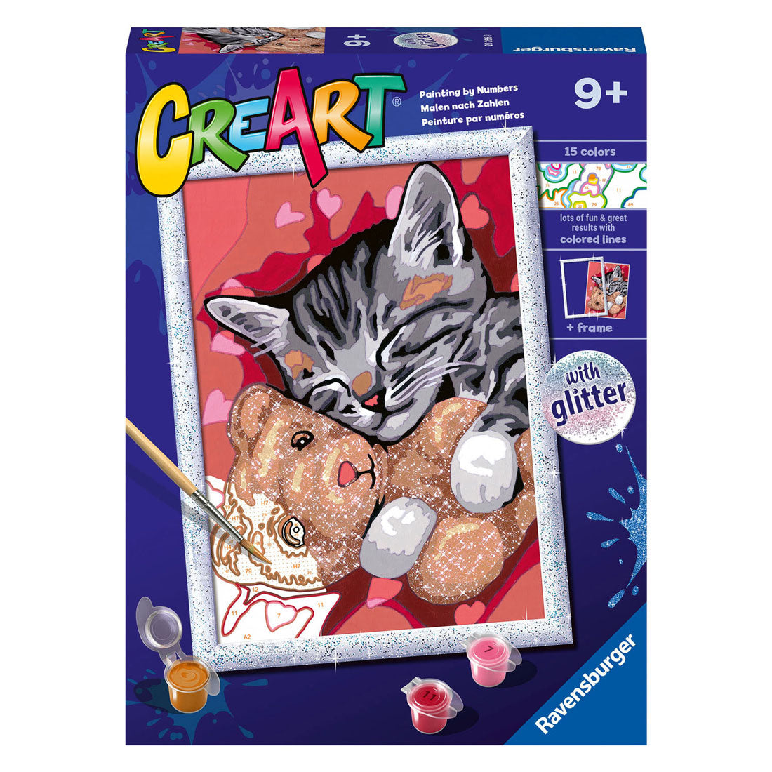 Ravensburger Creart slika na številki - Mirni mucka