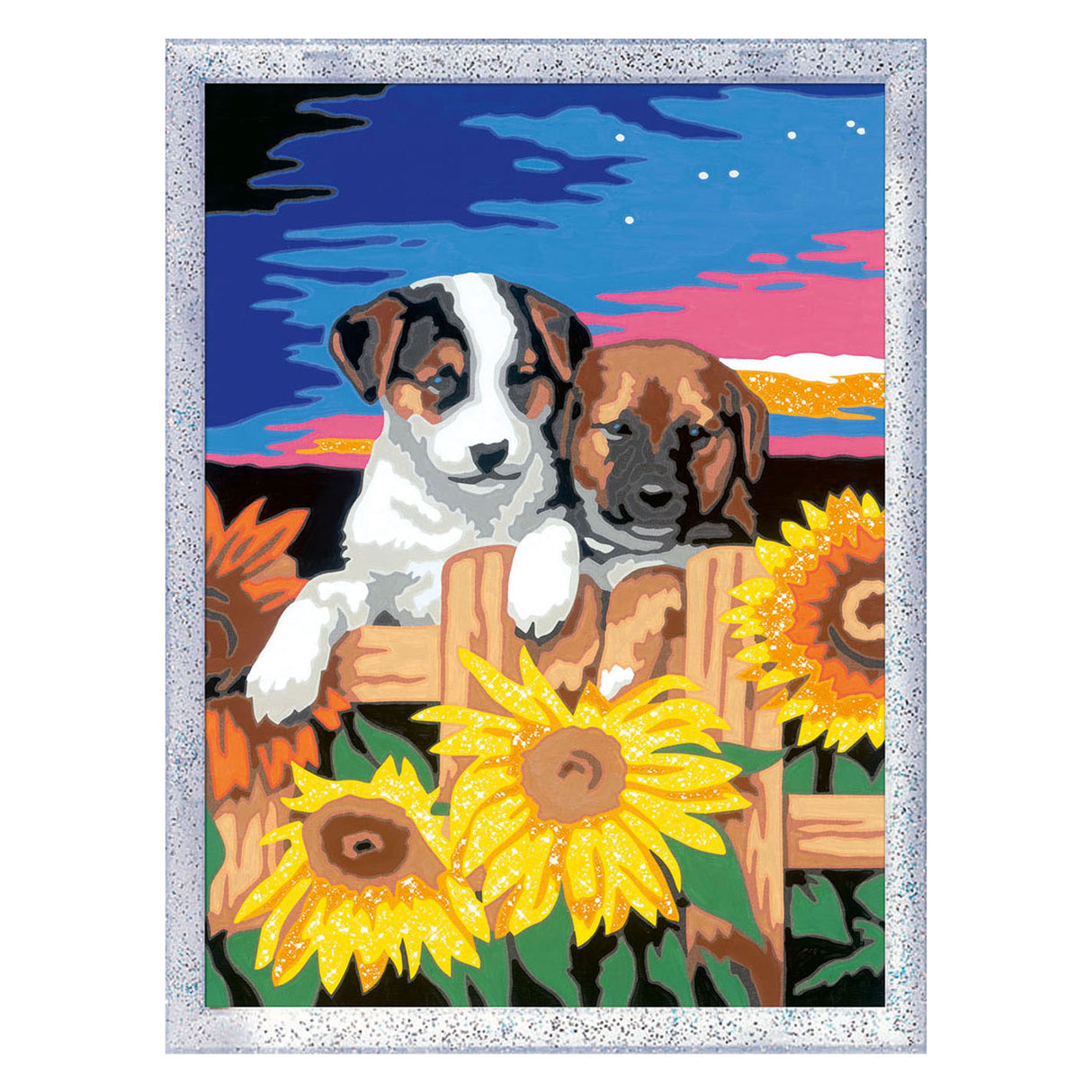 Ravensburger Creart Maleri ved nummer - Sunset Dogs