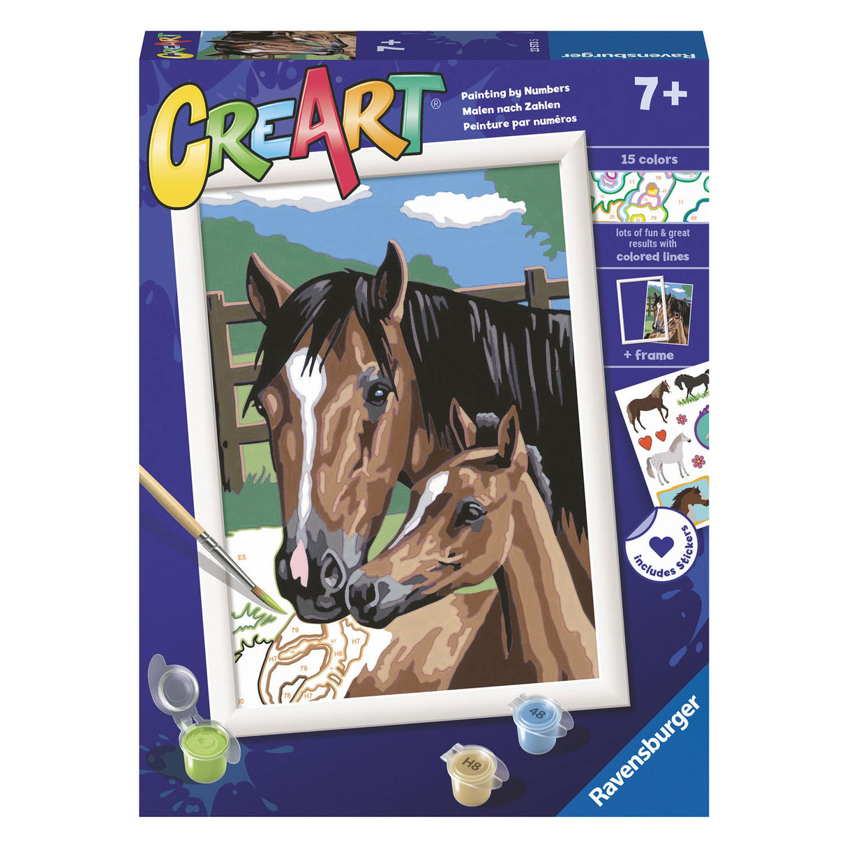 Ravensburger Creart Painting at number - Dollen with foals
