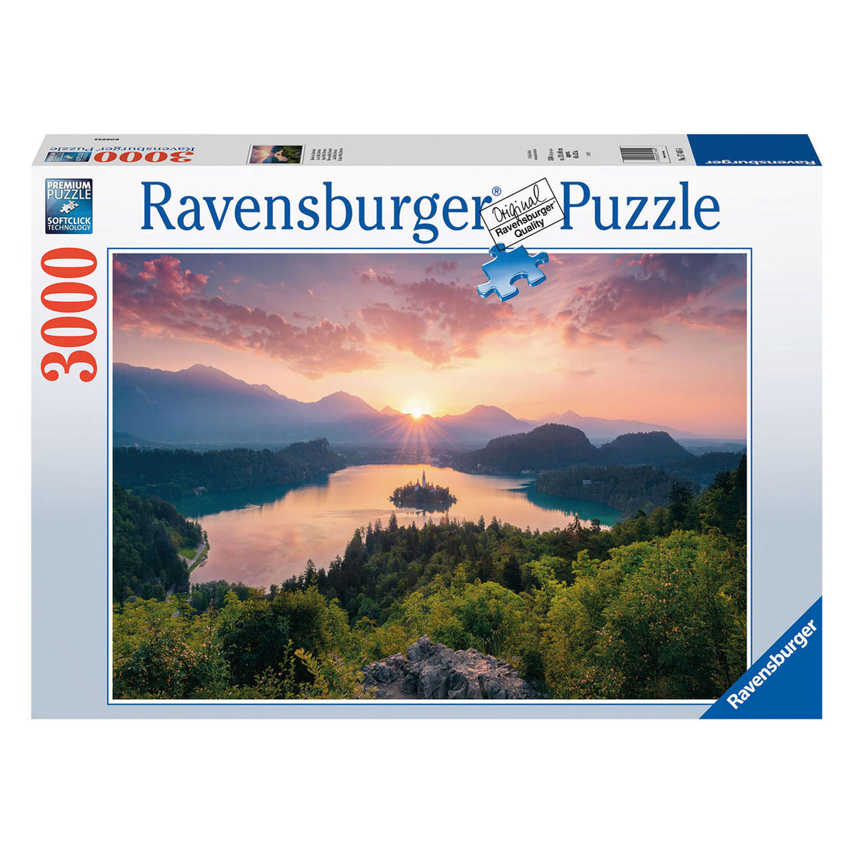 Пъзел Ravensburger Lake Bled Словения, 3000 бр.