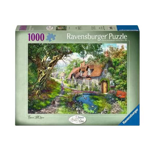 Ravensburger jigsaw puzzle flower hill lane, 1000 pcs.
