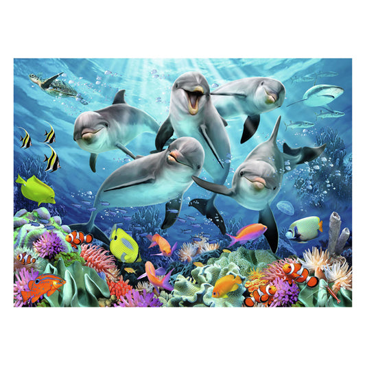 Ravensburger jigsaw puzzle dolphins in the coral reef, 500st.