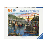 Ravensburger jigsaw puzzle in the morning at the harbor, 500 pcs.