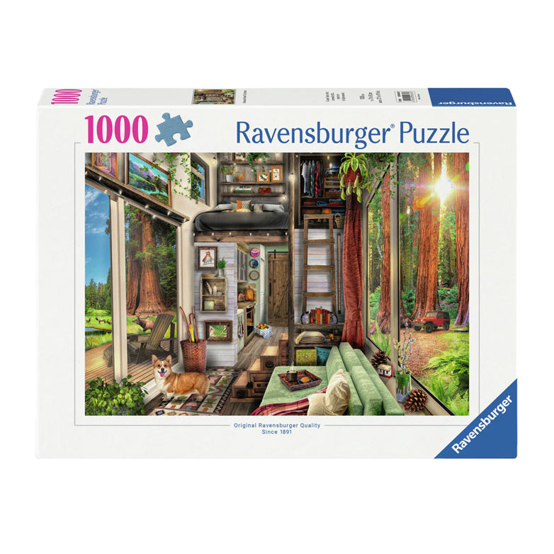 Ravensburger Jigsaw Puzzle Tiny House en Redwood Forest, 1000.
