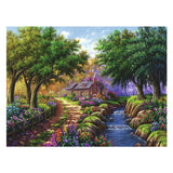 Ravensburger jigsaw puzzle cottage at the river, 1500st.