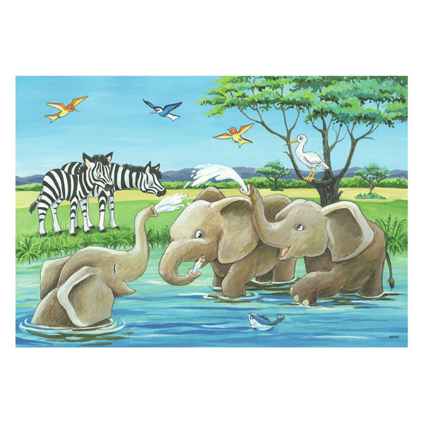 Ravensburger Jigsaw Puzzle Young Animals du monde entier, 2x12 PCS.