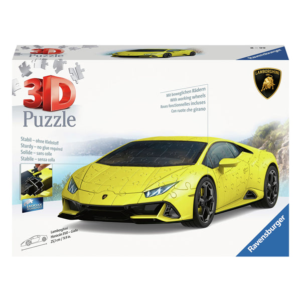Ravensburger 3D Puzzle Lamborgininianan Evo Gialo, 108st.