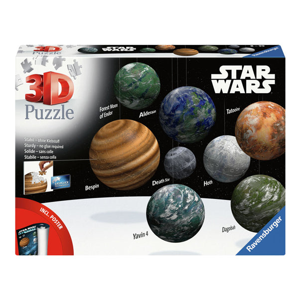 Ravensburger 3D Puzzel Star Wars Planéit vun der Galaxis, 531st.