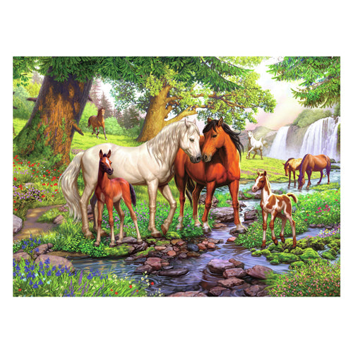 Ravensburger Jigsaw Puzzle XXL Wild Horses en el río, 300º.