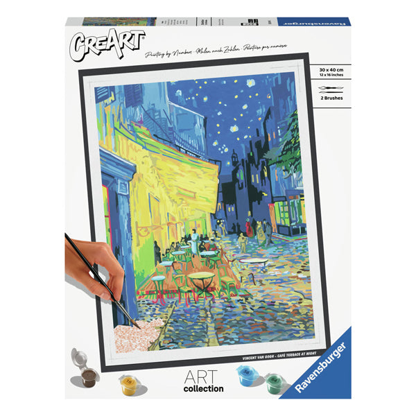 Ravensburger Crectal malarstwo pod numerem - Cafe Terrace Van Gogh