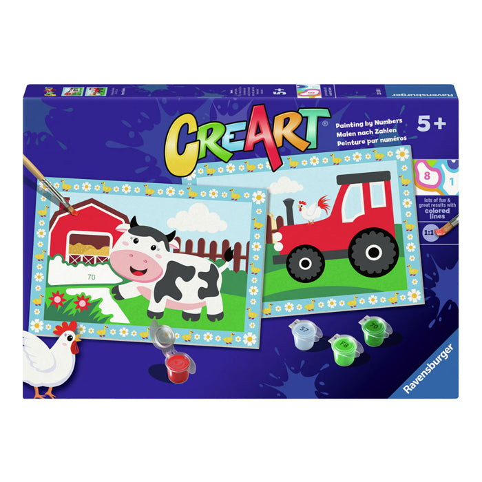 Ravensburger creart maling efter nummer - traktor med kulisser
