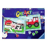 Ravensburger creart maling efter nummer - traktor med kulisser