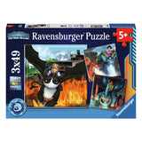 Puzzle Ravensburger Dragons les neuf royaumes, 3x49 pièces.