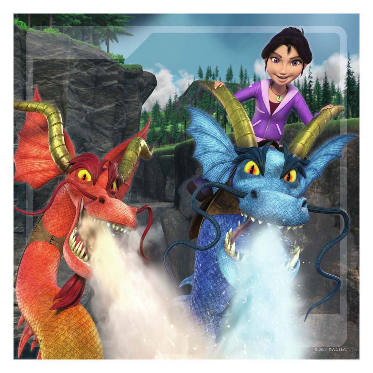 Puzzle Ravensburger Dragons les neuf royaumes, 3x49 pièces.