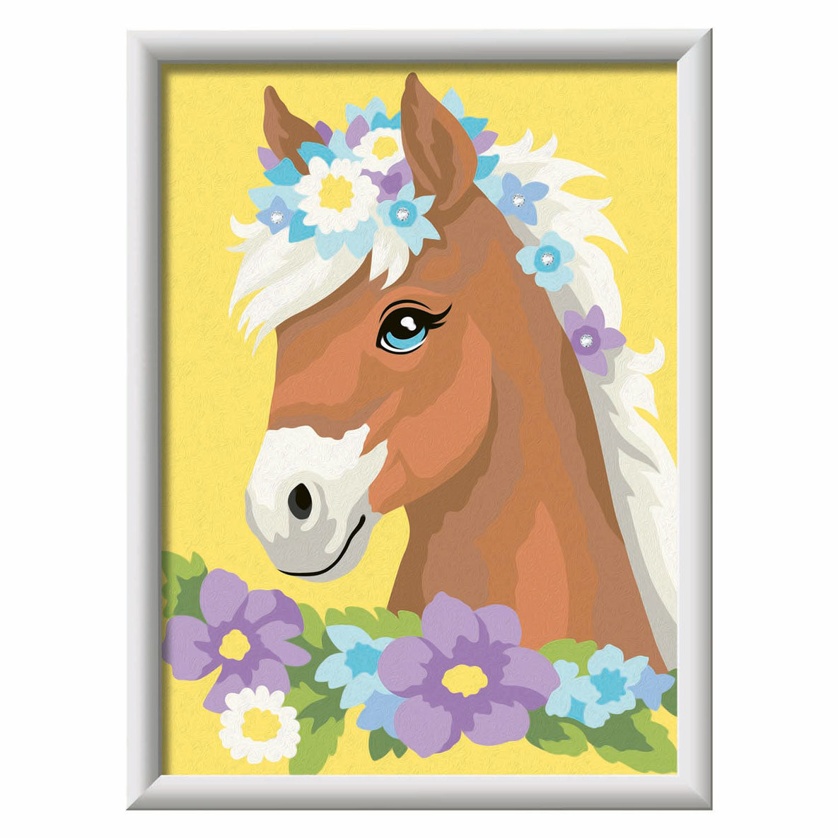 Ravensburger Pintura de Ciente por número - Caballo con flores