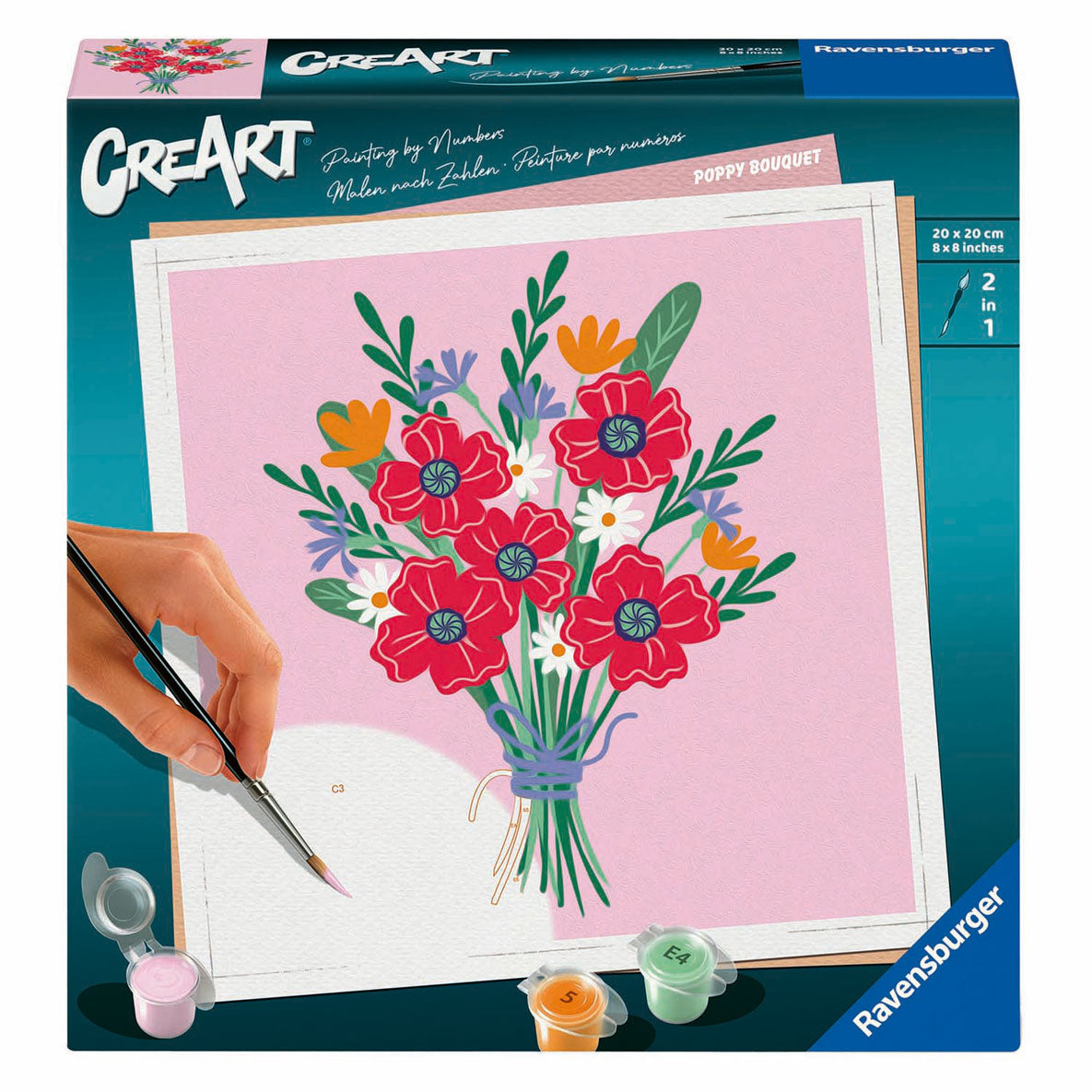 Ravensburger creart färg efter nummer - vallmobukett