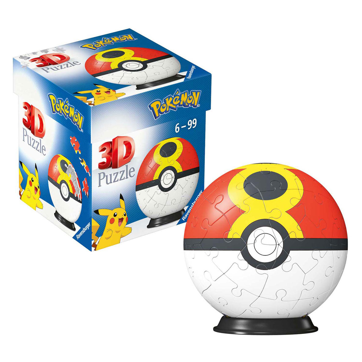 Ravensburger 3d Puzzle Ball Pokémon Pokébal, 54st.
