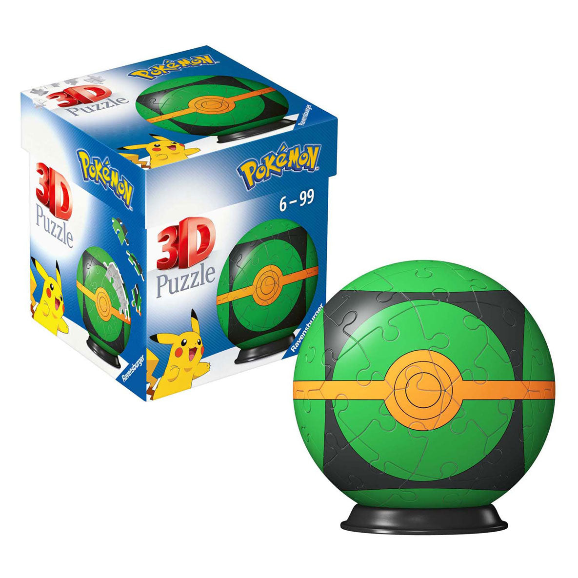 Ravensburger 3D Puzzle Ball Pokémon Pokéal gréng, 54st.