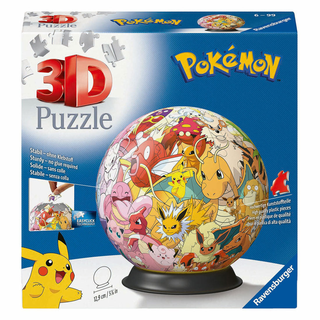 Ravensburger 3D Puzzle ball Pokémon characters, 54st.
