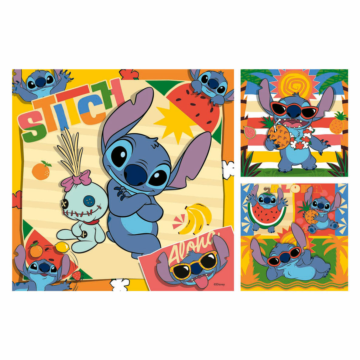 RAVENSBURGER puzzle puzzle Disney Stitch, 3x49st.