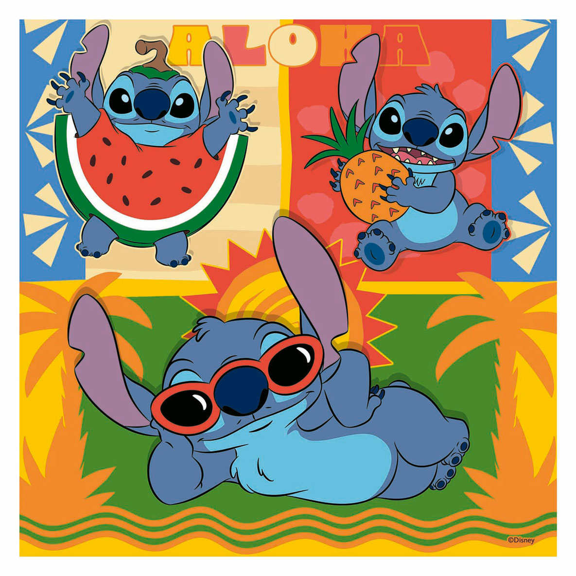RAVENSBURGER puzzle puzzle Disney Stitch, 3x49st.