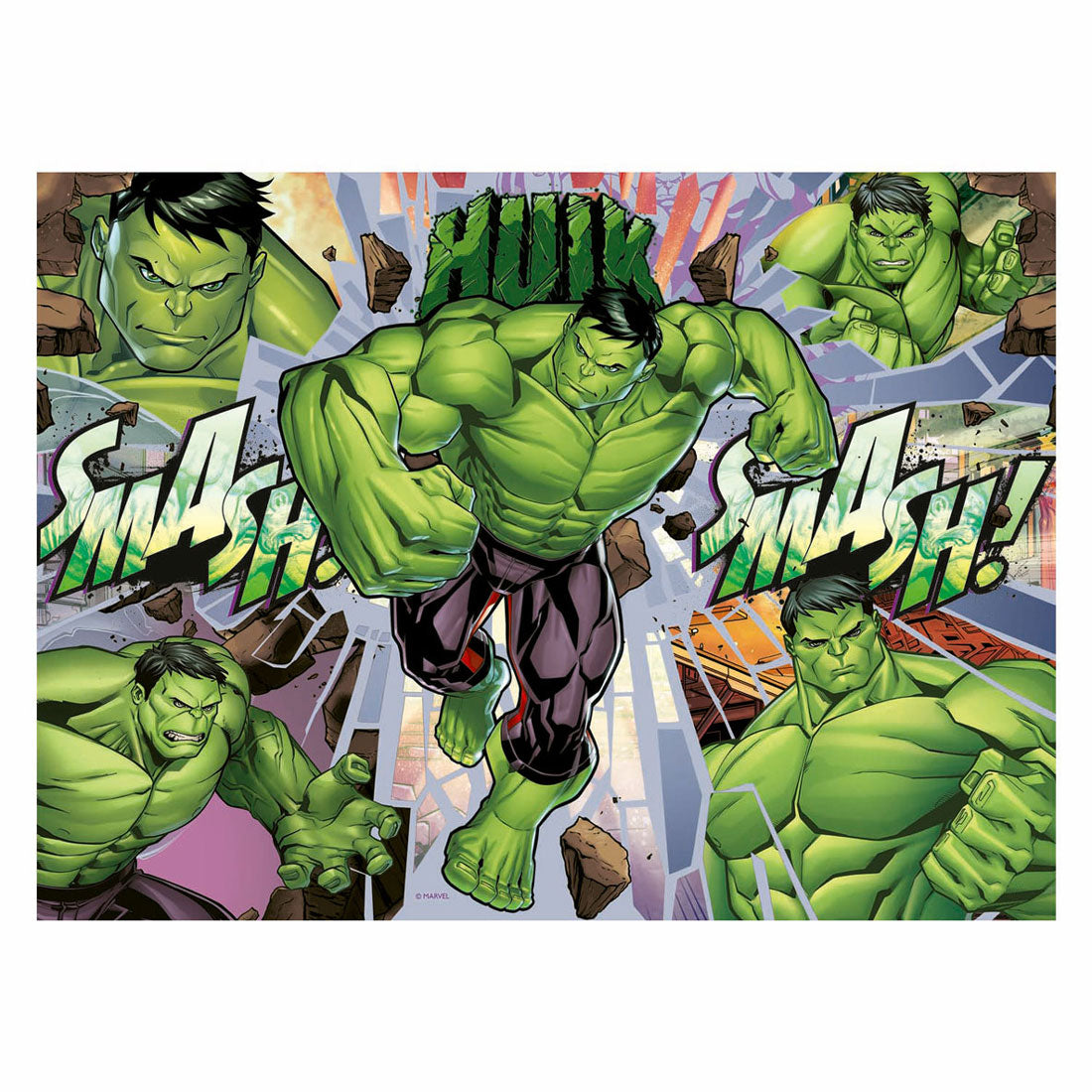 Ravensburger jigsaw puzzle xxl marvel hulk, 100 pcs.