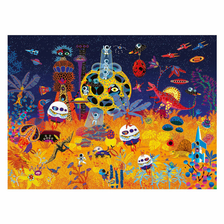 De Ravensburger huet de Puzzzle Fantastesch Planéit ëmgedréint, 300st.