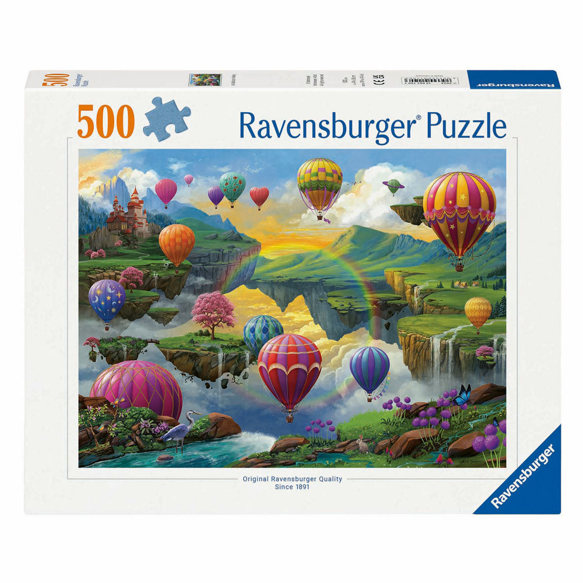 Ravensburger Puzzle Das Tal der Heißluftballons, 500 Teile.