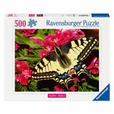 Ravensburger Puzzel faarweg Déieren Schmetterling, 500 Stéck.