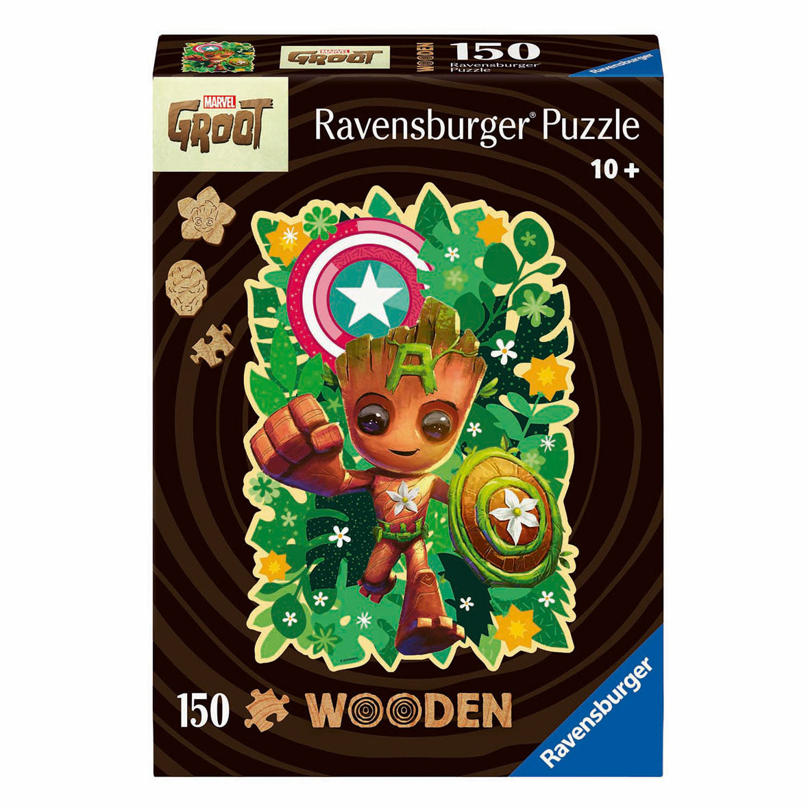 Ravensburger Holzpuzzle Marvel groß, 150 Teile.