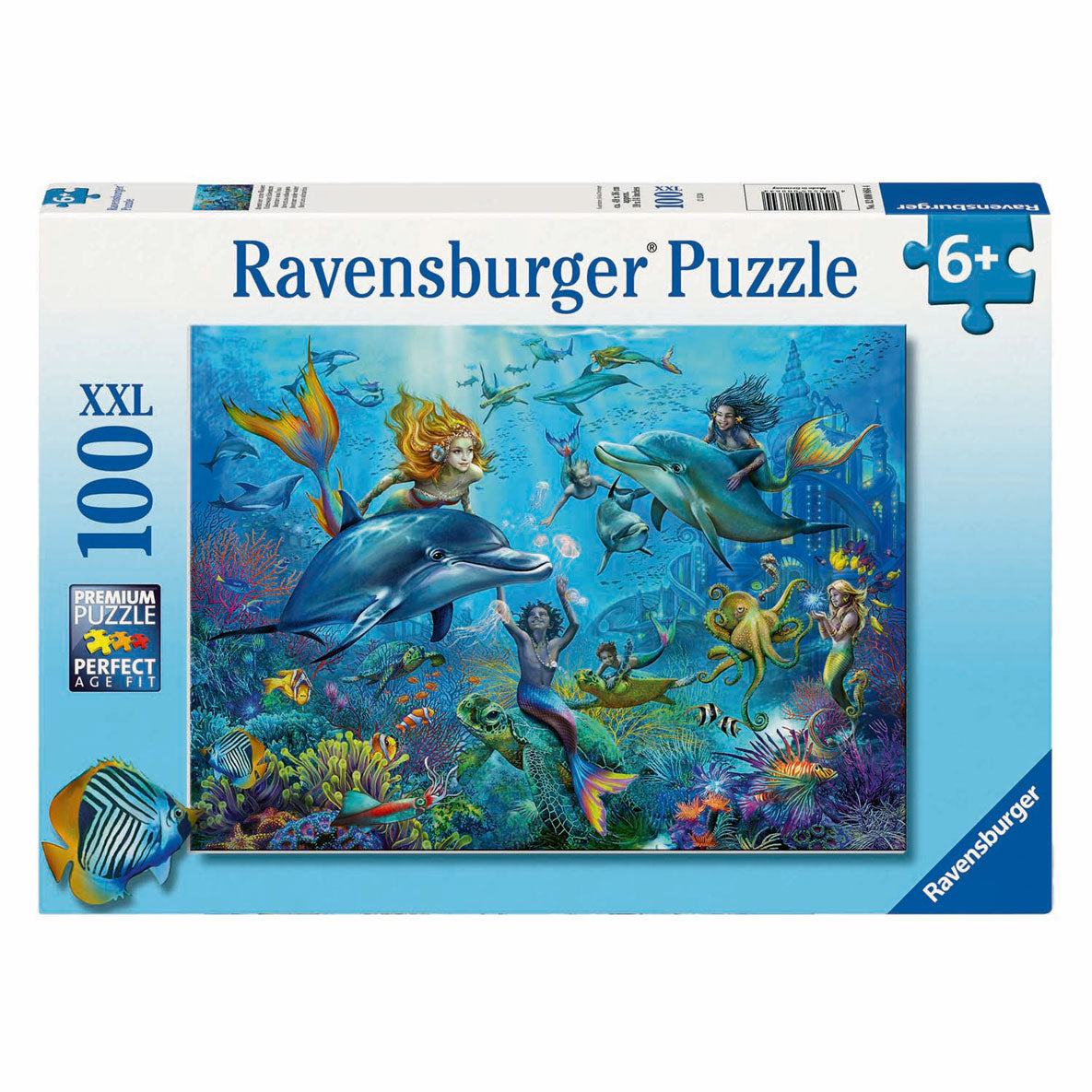 Ravensburger pussel xxl sjöjungfru, 100 st.