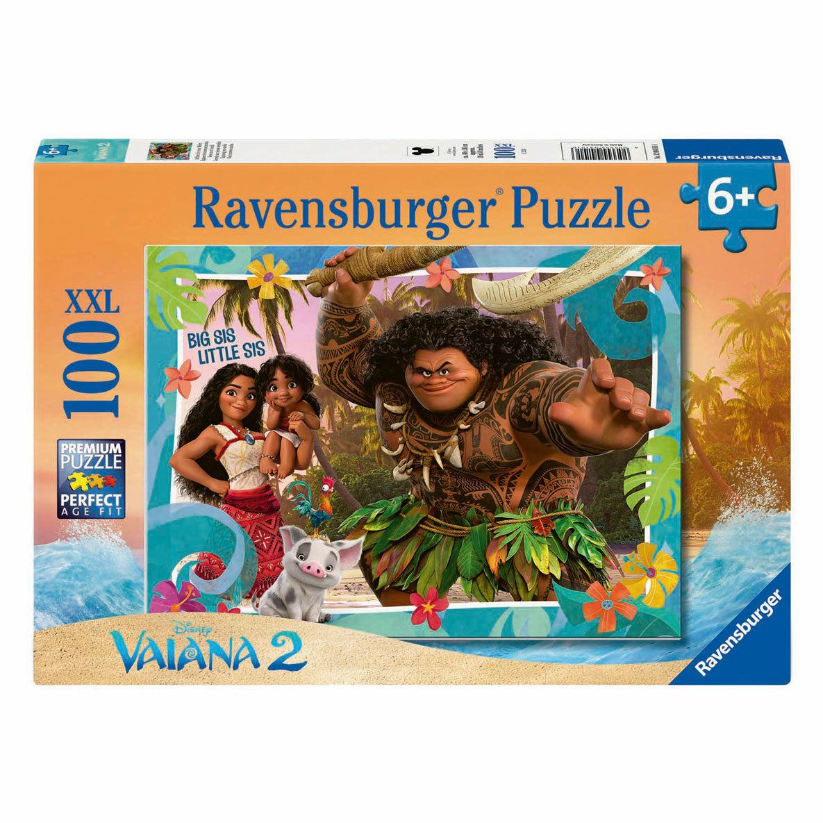 Quebra-cabeça Ravensburger xxl disney vaiana 2, 100 unid.