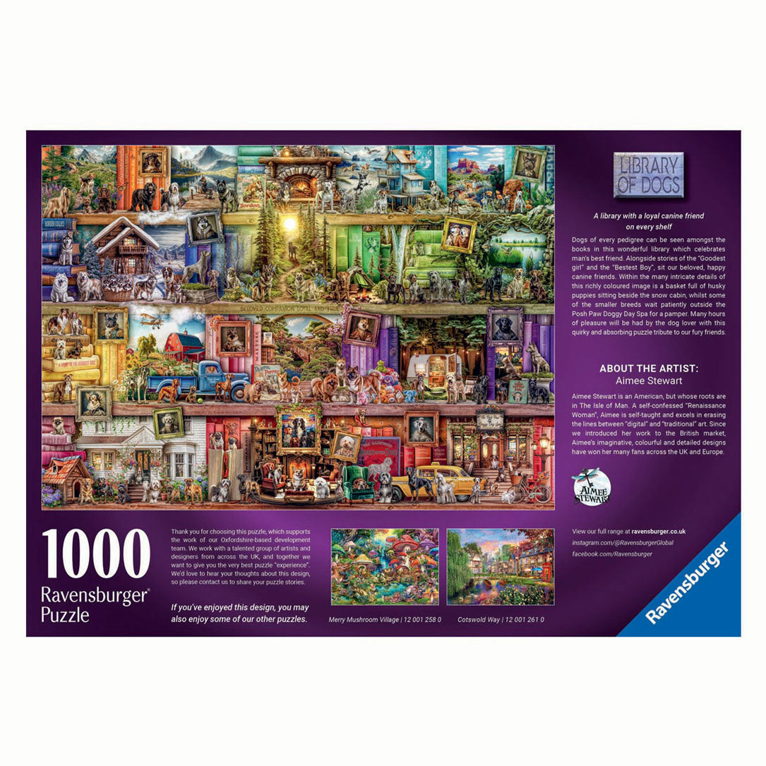 Ravensburger Puzzle The Library of Dogs 1000 pieces