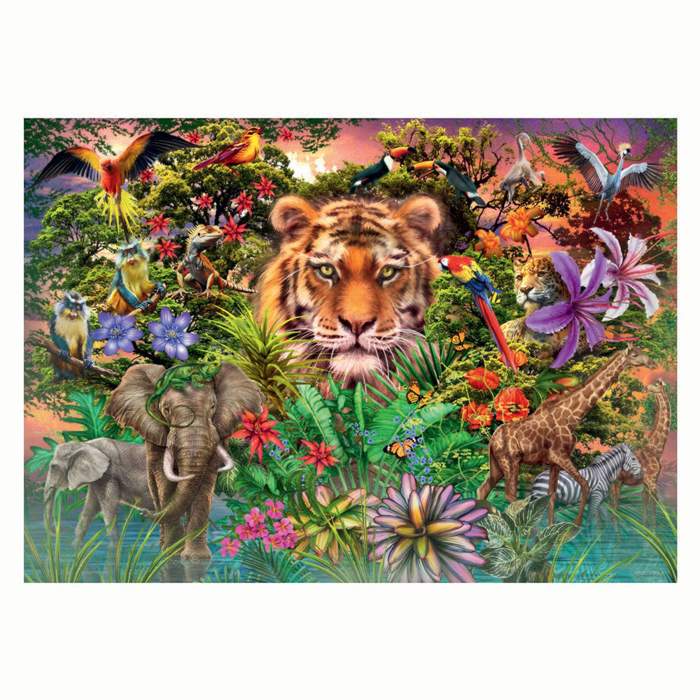 Puzzle Ravensburger Jungle Tiger, 1000 pezzi.