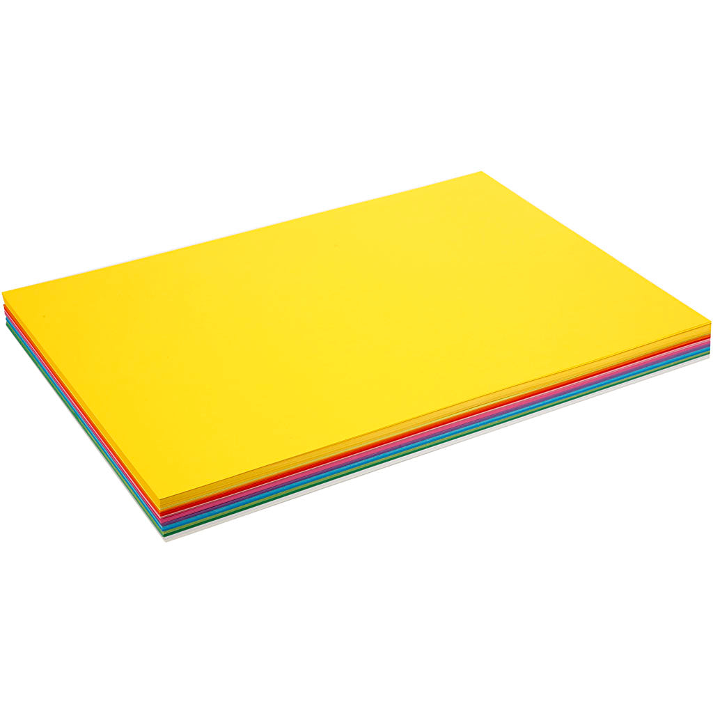 Colortime lentekarton, a2, vel 420x594 mm, 180 gr, diverse kleuren, 300 div vellen 1 doos